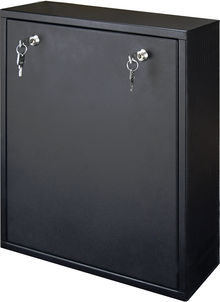 CP-PR-102 Uzamykatelná skříňka na zeď pro velké DVR / NVR rekordéry (černá)