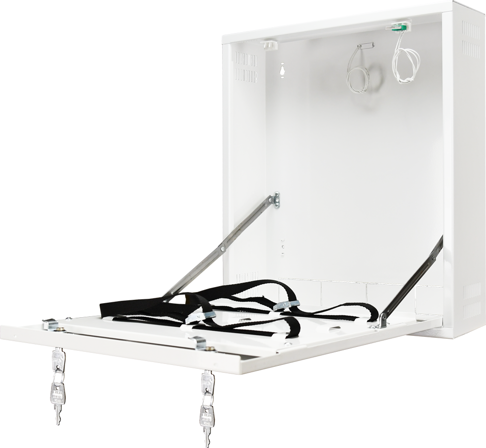 CP-PR-103 Uzamykatelná skříňka na zeď pro velké DVR / NVR rekordéry (bílá)