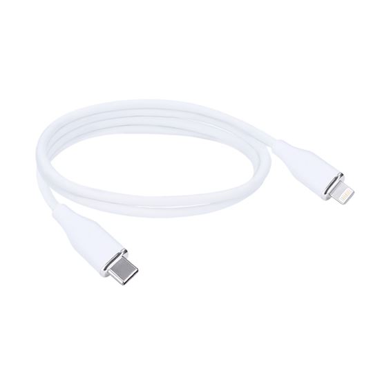 Solight USB-C/ Lightning kabel, USB-C konektor - Lightning konektor, silikon, 0,5m