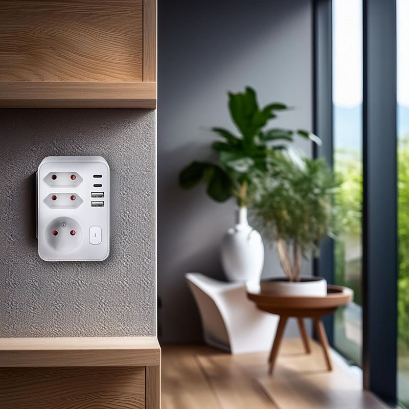 Solight rozbočka 1x 16A + 2x 2,5A, 2xUSB A+C rychlonabíječka 20W PD, bílá, vypínač