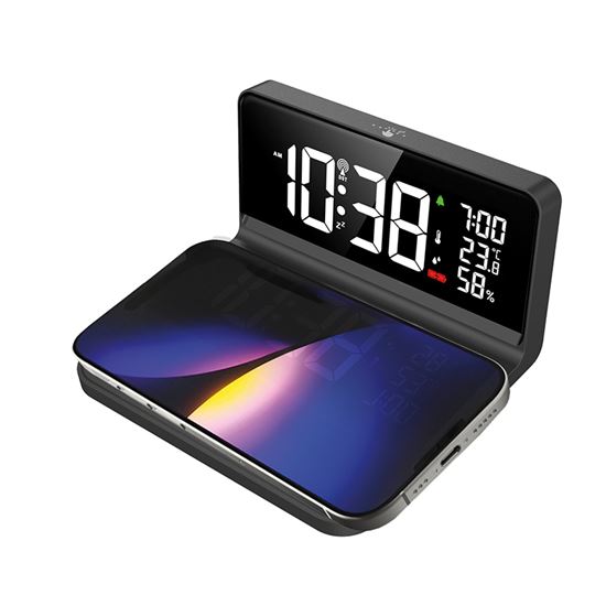 Solight hodiny s Qi bezdrátovým nabíjením