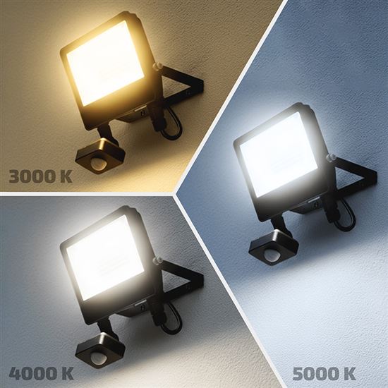 Solight LED reflektor se senzorem TOP, 30W, max. 3900lm, 3CCT, volitený výkon 100/66%, IP65, rychlospojka