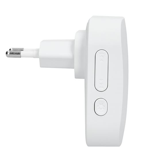 Solight bezdrátový zvonek, do zásuvky, 180m, bílý, learning code