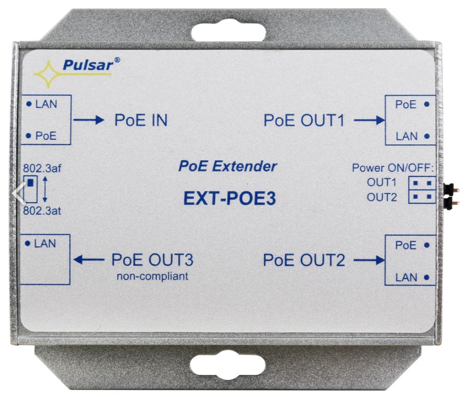 CP-PR-111 PoE extender s rozbočením na tři IP kamery