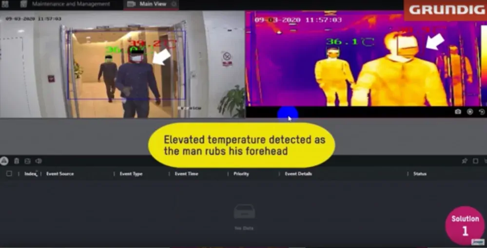 GD-TI-BT2510T Termokamera pro bezkontaktní měření teploty s živým obrazem a WDR