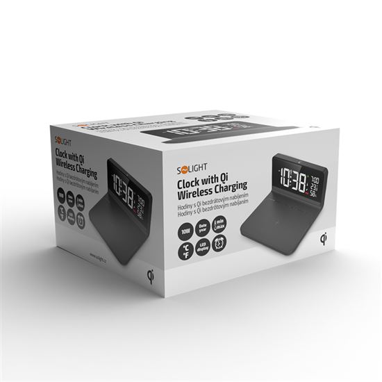 Solight hodiny s Qi bezdrátovým nabíjením