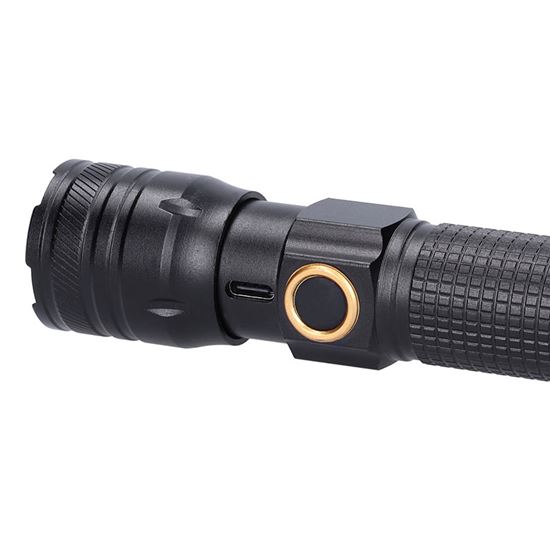 Solight LED nabíjecí svítilna s displayem, 200lm, zoom, Li-Ion