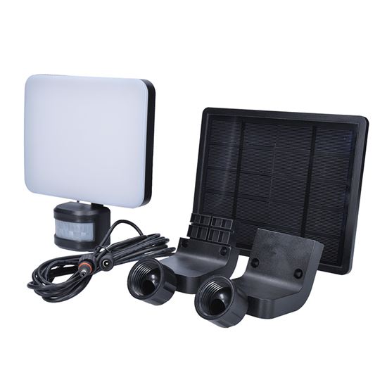 Solight LED solární osvětlení se senzorem, 11W, 1200lm, 3 CCT, Li-Ion, černá