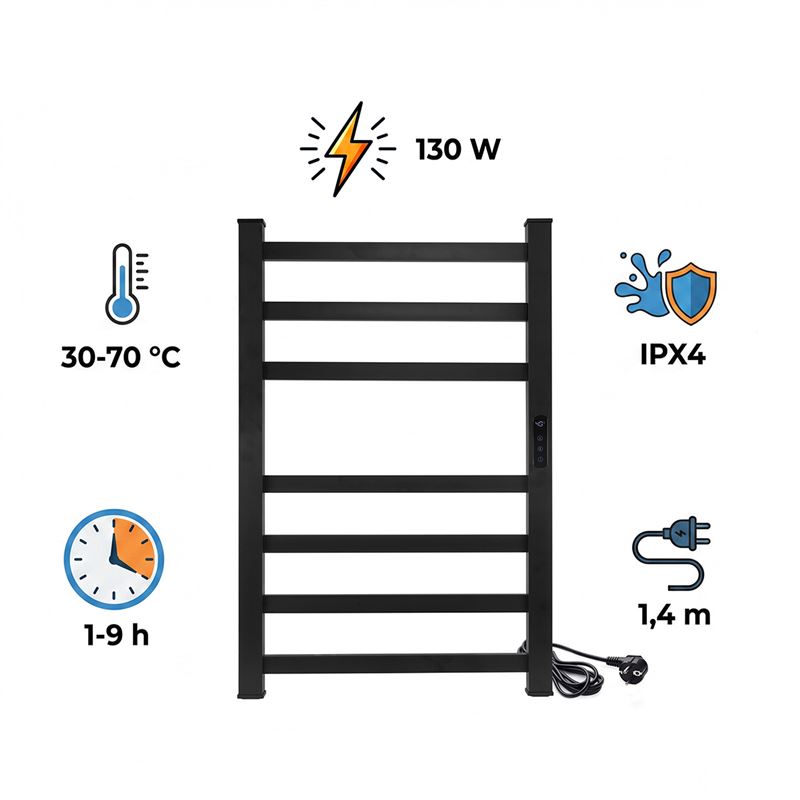 Solight elektrický sušák ručníků 130W