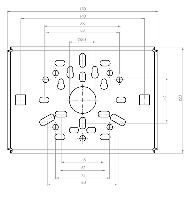 AI-DKS-B Univerzální montážní držák kamer na sloup (černý)