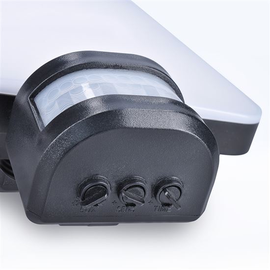 Solight LED solární osvětlení se senzorem, 11W, 1200lm, 3 CCT, Li-Ion, černá