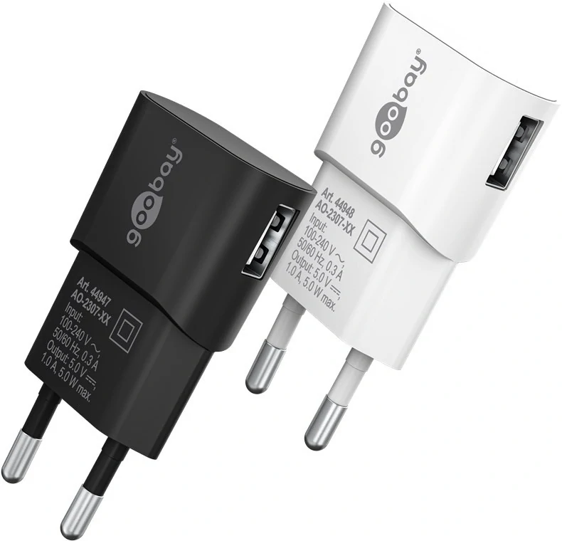 Napájecí a nabíjecí adaptér 230 V na USB, max. 1 A