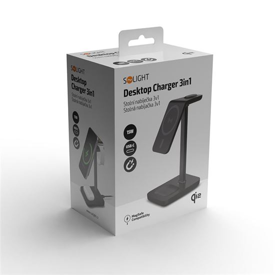 Solight cestovní nabíječka 3v1, MagSafe kompatibilní