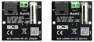 CP-PR-163 Sada aktivních převodníků LAN+PoE po koaxiálním kabelu s dosahem 500 metrů - BCS-xCOAX/IP-III