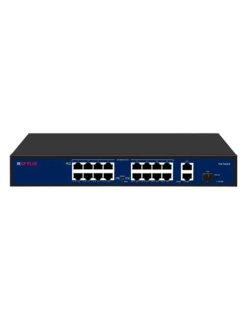CP-DNW-HPU16G2F1-20 Šestnáctiportový 10/100 Mbps PoE switch s 2x 1000 Mbps a 1x SFP uplinkem