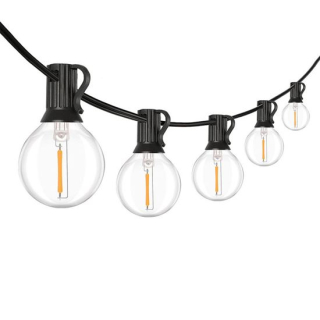 Solight LED venkovní balkonový řetěz s žárovkami, 10 žárovek, 5m+3m, 500lm, teplá bílá